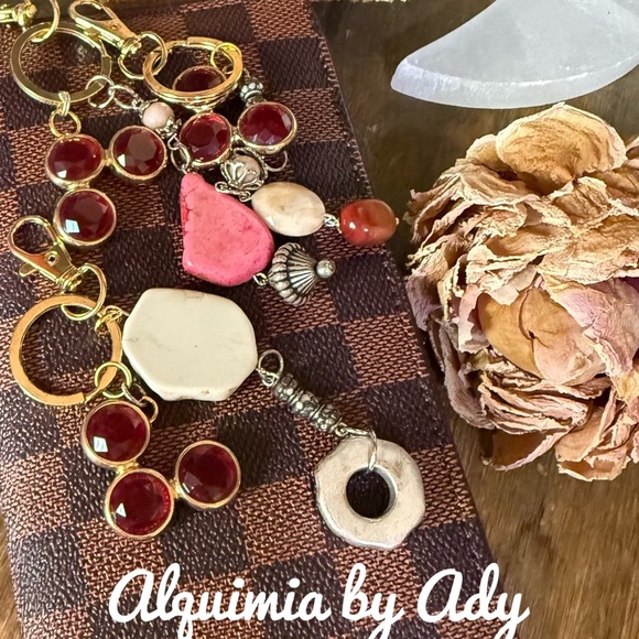 Alquimia Brown and Red Key Card Holder Accessory - Picture 4 of 4